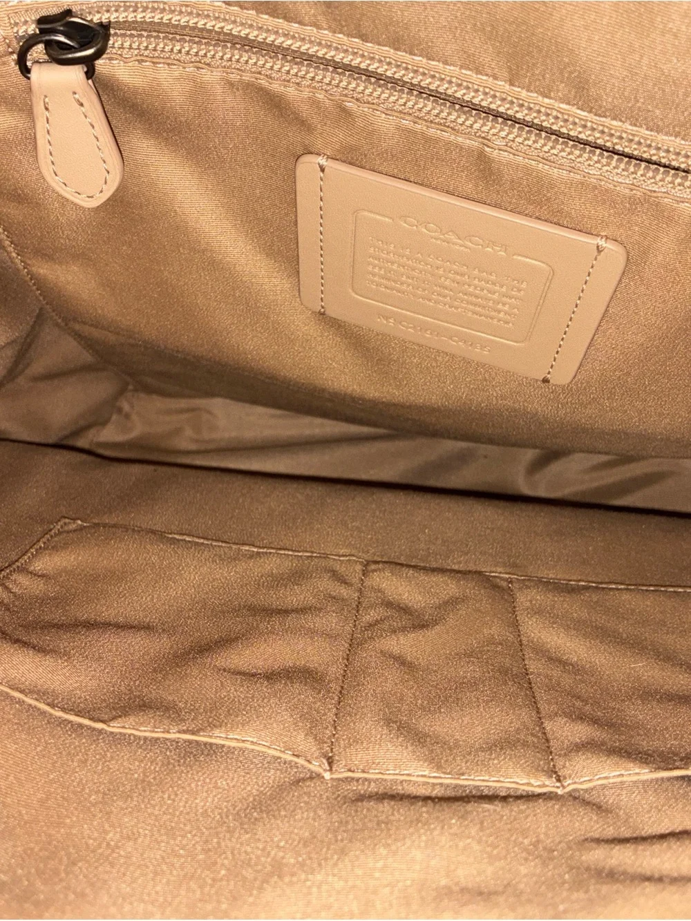 Coach Cream Signature Drawstring Backpack c4135